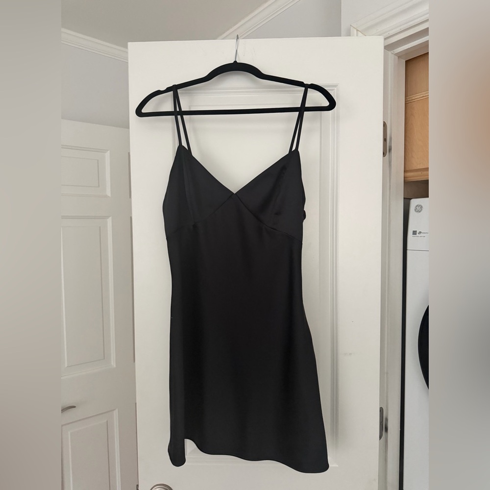 H&M Silk Mini Black Dress